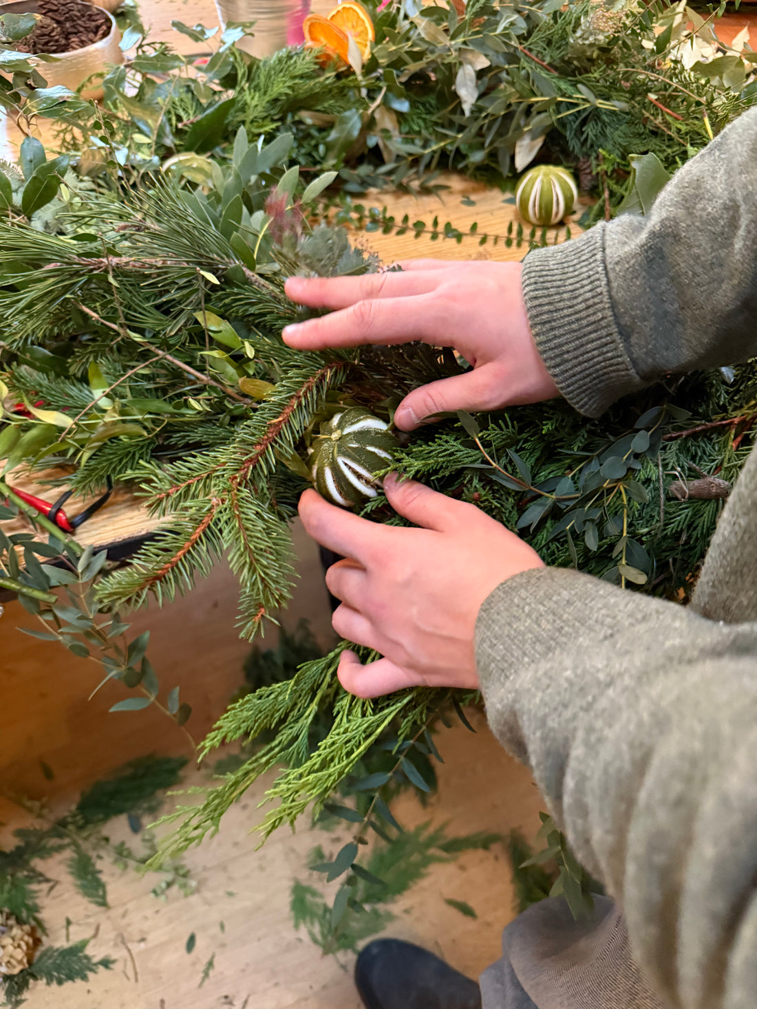 Christmas Wreath Making Workshop - Saturday 6th December 3pm - 6pm